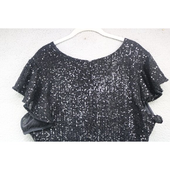 The Limited Black Allover Sequins Midi Dress-Size XL-New with Tags-City - Picture 14 of 15